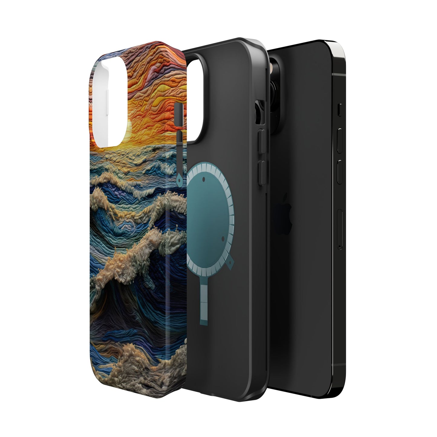 Ocean Sunset Tapestry Waves – MagSafe iPhone Series Case