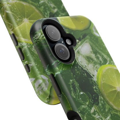 Refreshing Lime Splash MagSafe iPhone Case – Tough Protection, Vivid Dual-Layer Design