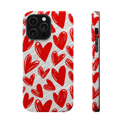 MagSafe Case: Whimsical Heart Doodle