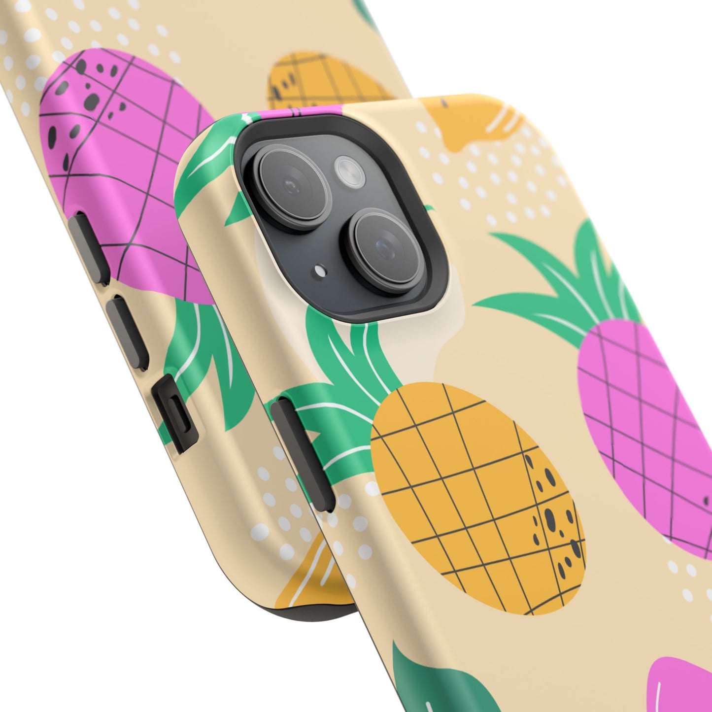 Tropical Pop MagSafe iPhone Case – Fun Pineapple & Lemon Design with Vibrant Summery Colors