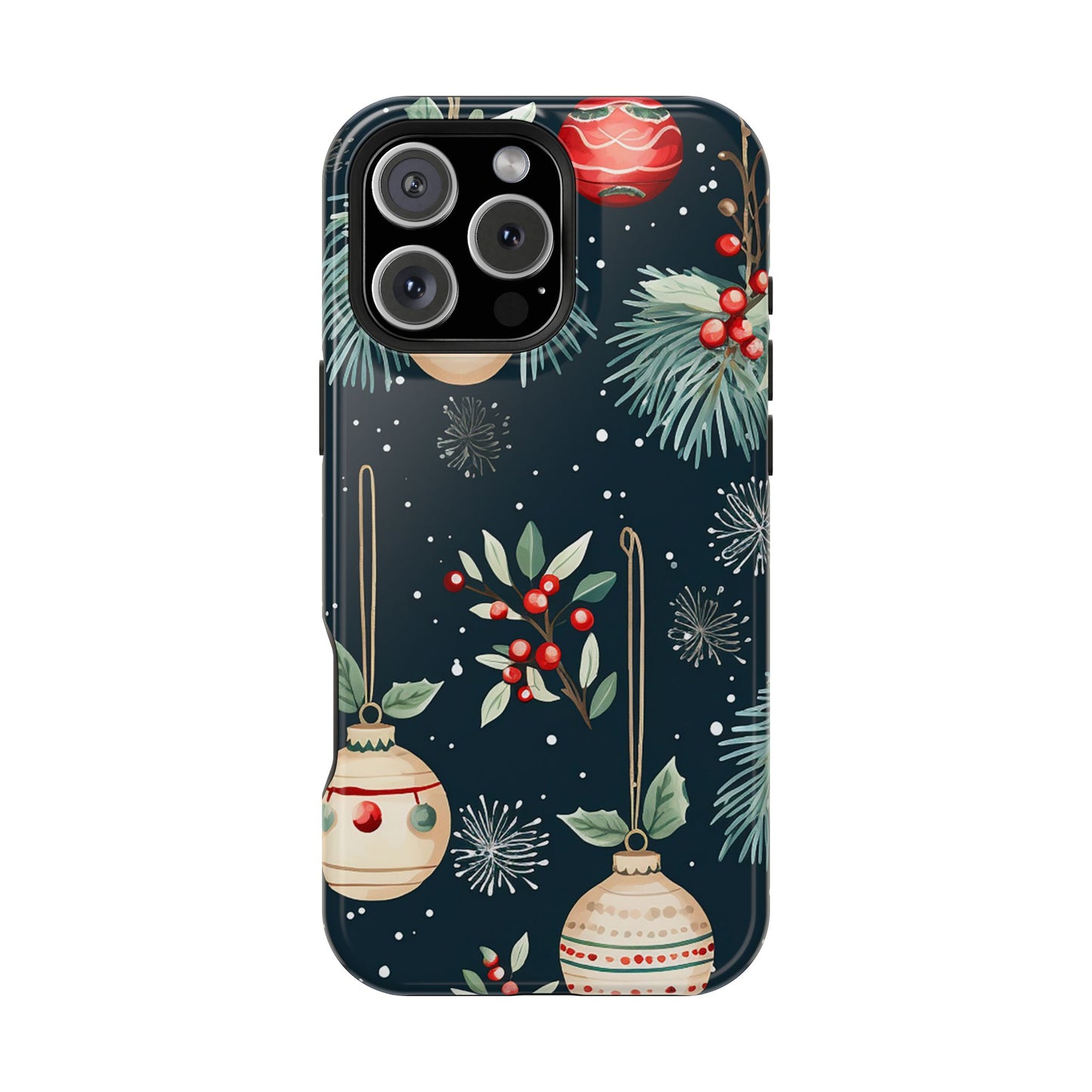 Elegant Christmas Ornaments and Pine - MagSafe iPhone Series Case