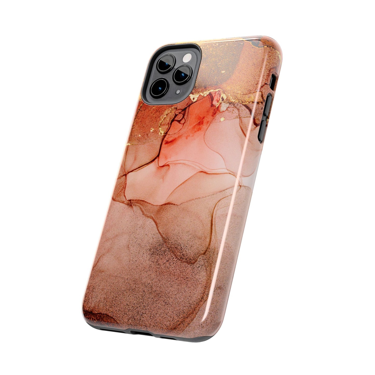 Ruby Red Marble Samsung Galaxy Case - Elegant Red Marble with Gold Accents