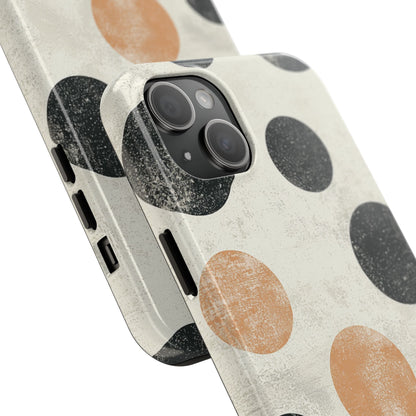 Vintage Polka Dot iPhone Case - Retro Abstract Protective Cover