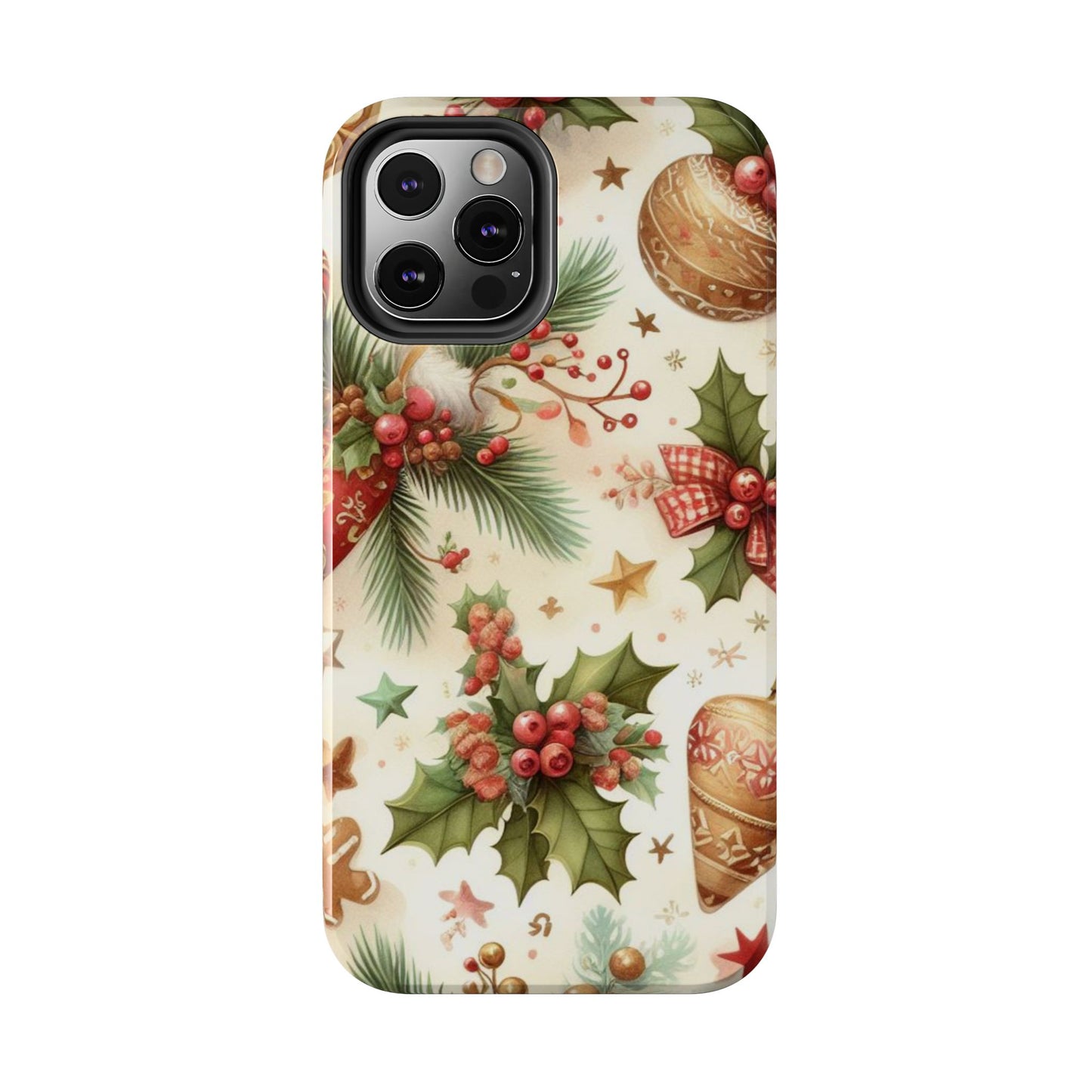 Classic Christmas Stocking & Ornaments Pattern – iPhone Series Case