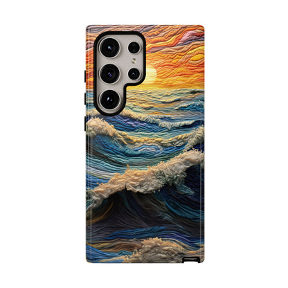 Textured Ocean Sunset Waves – Samsung Galaxy Series Case