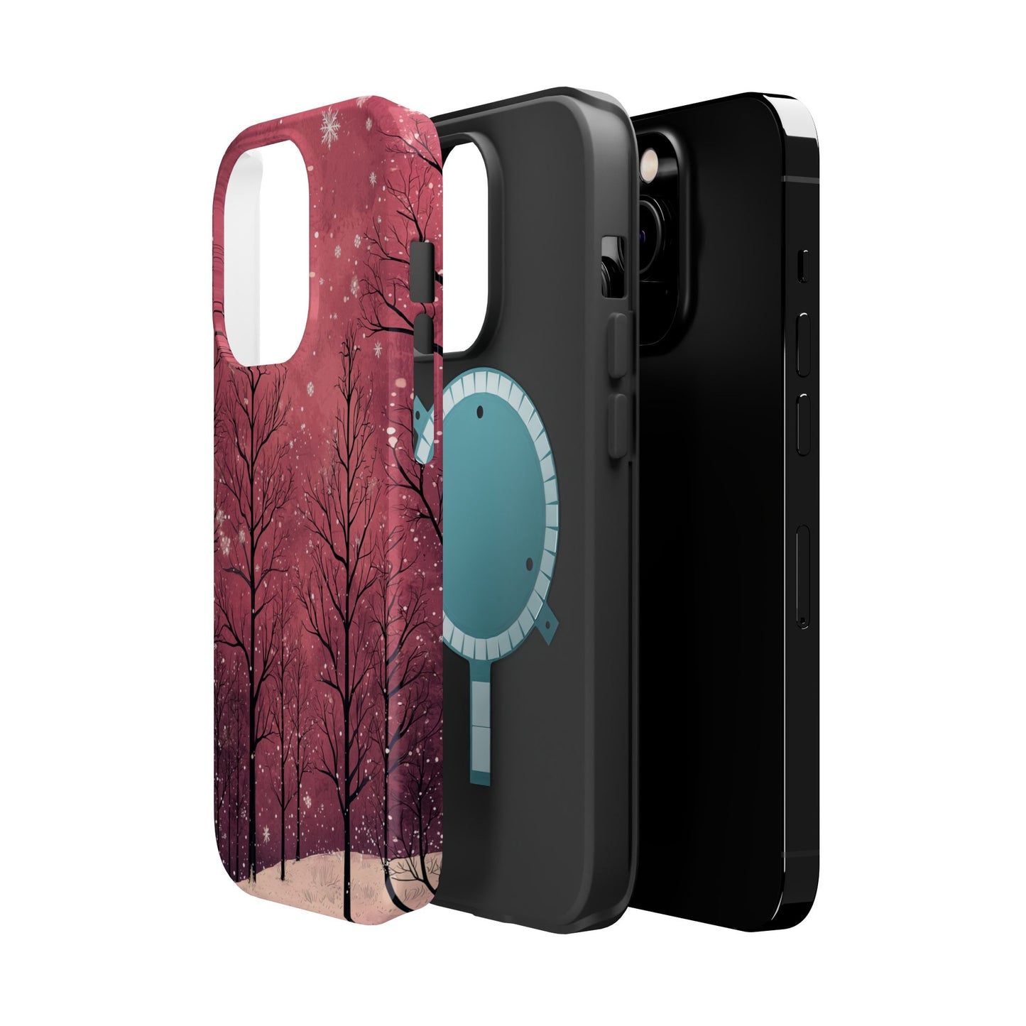 Pink Winter Twilight Forest - MagSafe iPhone Series Case