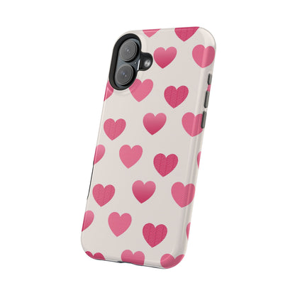 Textured Hearts MagSafe iPhone Case