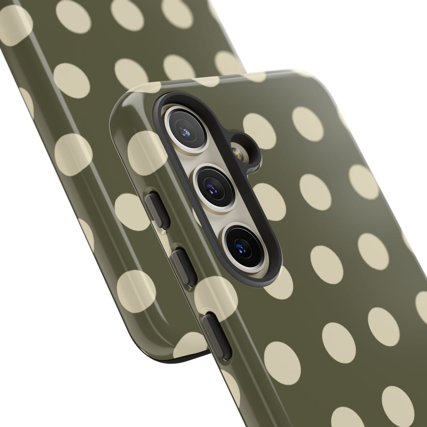 Vintage Green & Cream Polka Dots – Samsung Galaxy Case