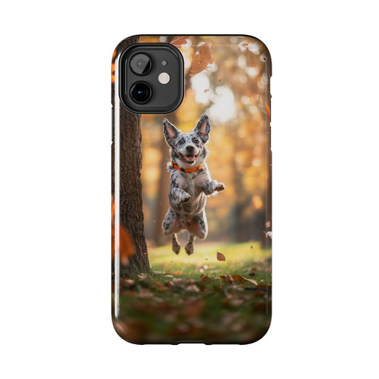 Energetic Blue Heeler Forest Pup Phone Case – Durable Outdoor-Inspired Design