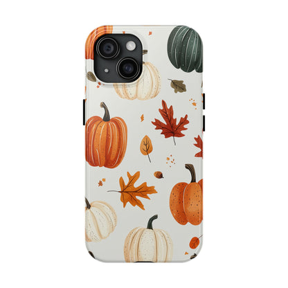 Autumn Pumpkin iPhone Case – Fall Leaves and Harvest Design