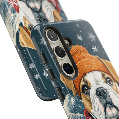 Cozy French Bulldog Samsung Galaxy Case – Rustic Fireplace Protective Cover