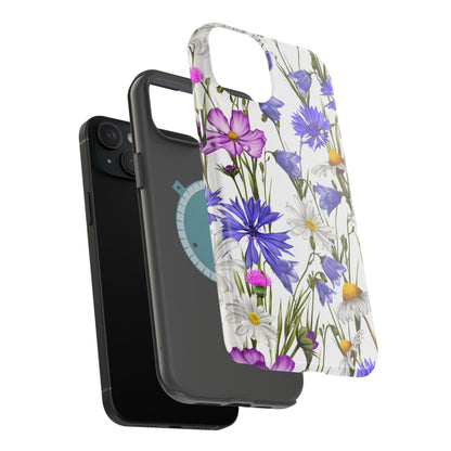 Wildflower Meadow MagSafe Case – Purple, Blue, and White Floral Design