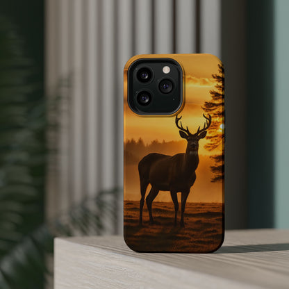 Sunset Majesty: Regal Stag – MagSafe iPhone Case