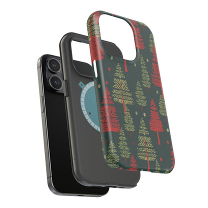 Retro Christmas Trees Pattern -  MagSafe iPhone Series Case