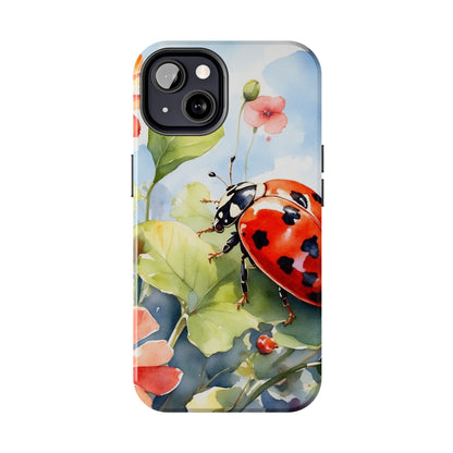 Watercolor Ladybug & Poppy Fields - iPhone Series Case