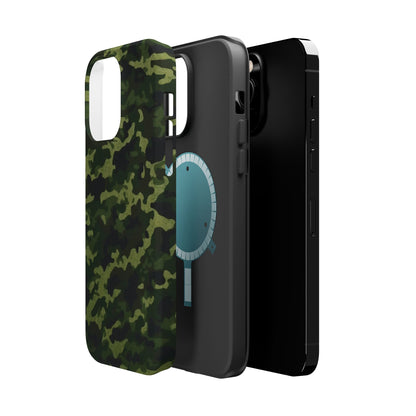 Dark Green Camouflage – MagSafe iPhone Case, Slim and Drop-Resistant