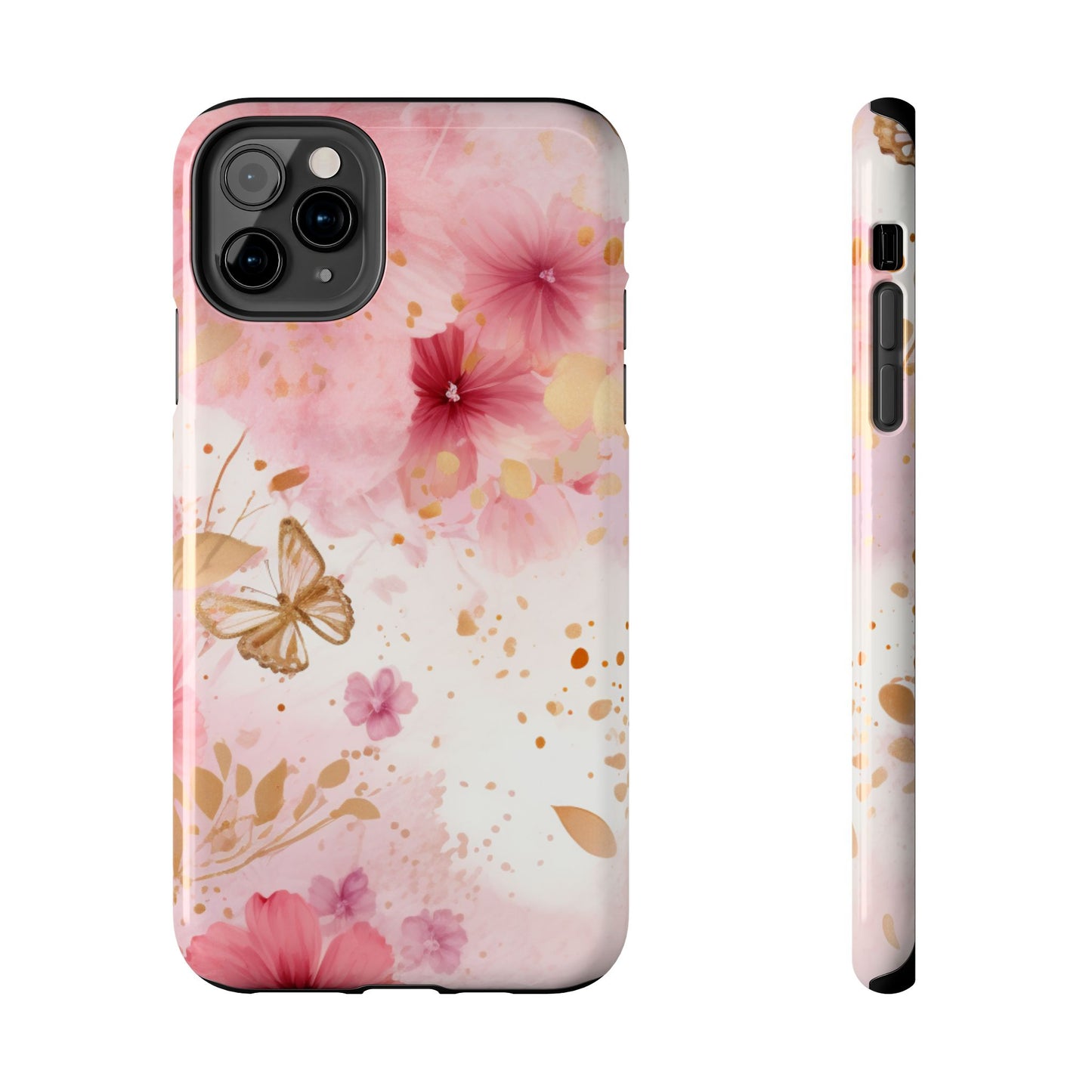 Blush Pink Floral Butterfly - iPhone Case