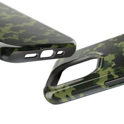 Dark Green Camouflage – MagSafe iPhone Case, Slim and Drop-Resistant