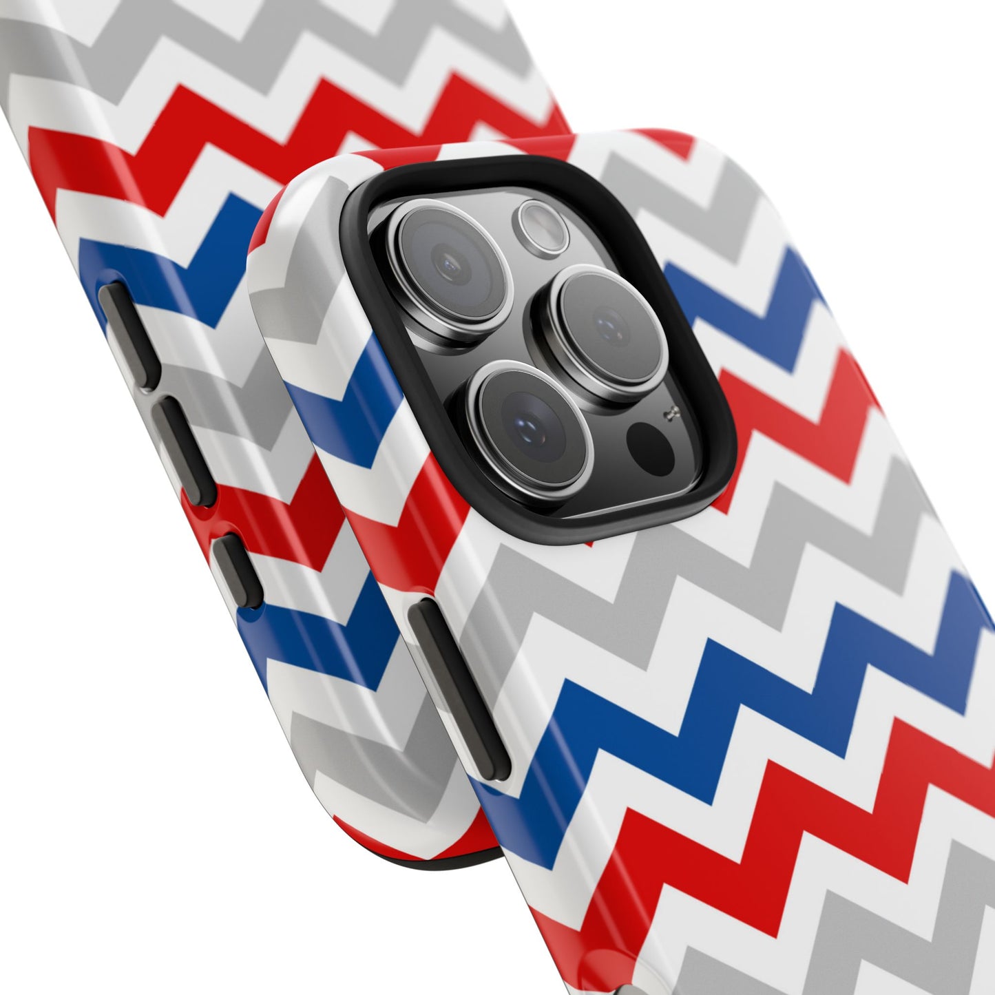 Patriotic Red, White & Blue Chevron – Geometric iPhone Case