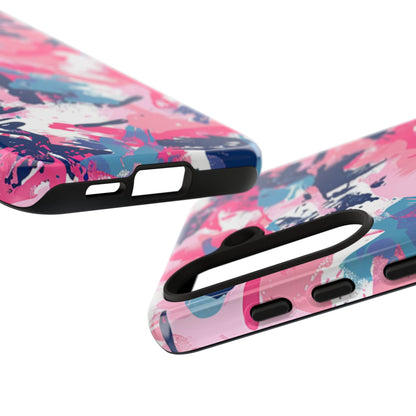 Vibrant Pink & Navy Abstract Splash – Samsung Galaxy Case