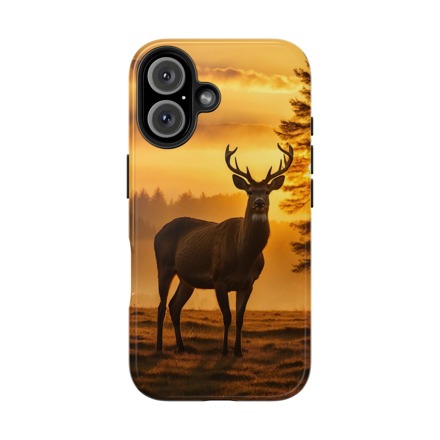 Sunset Majesty: Regal Stag – iPhone Case