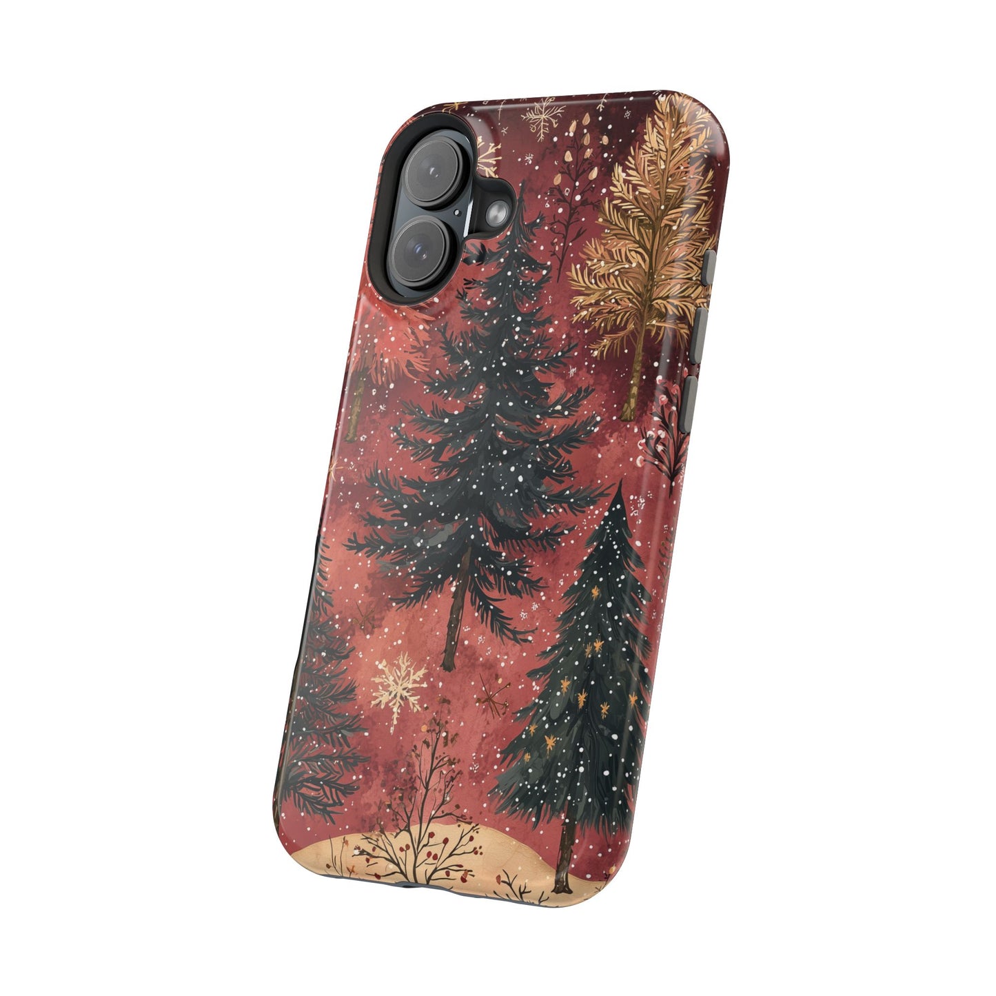 Rustic Red Winter Forest - MagSafe iPhone Series Case