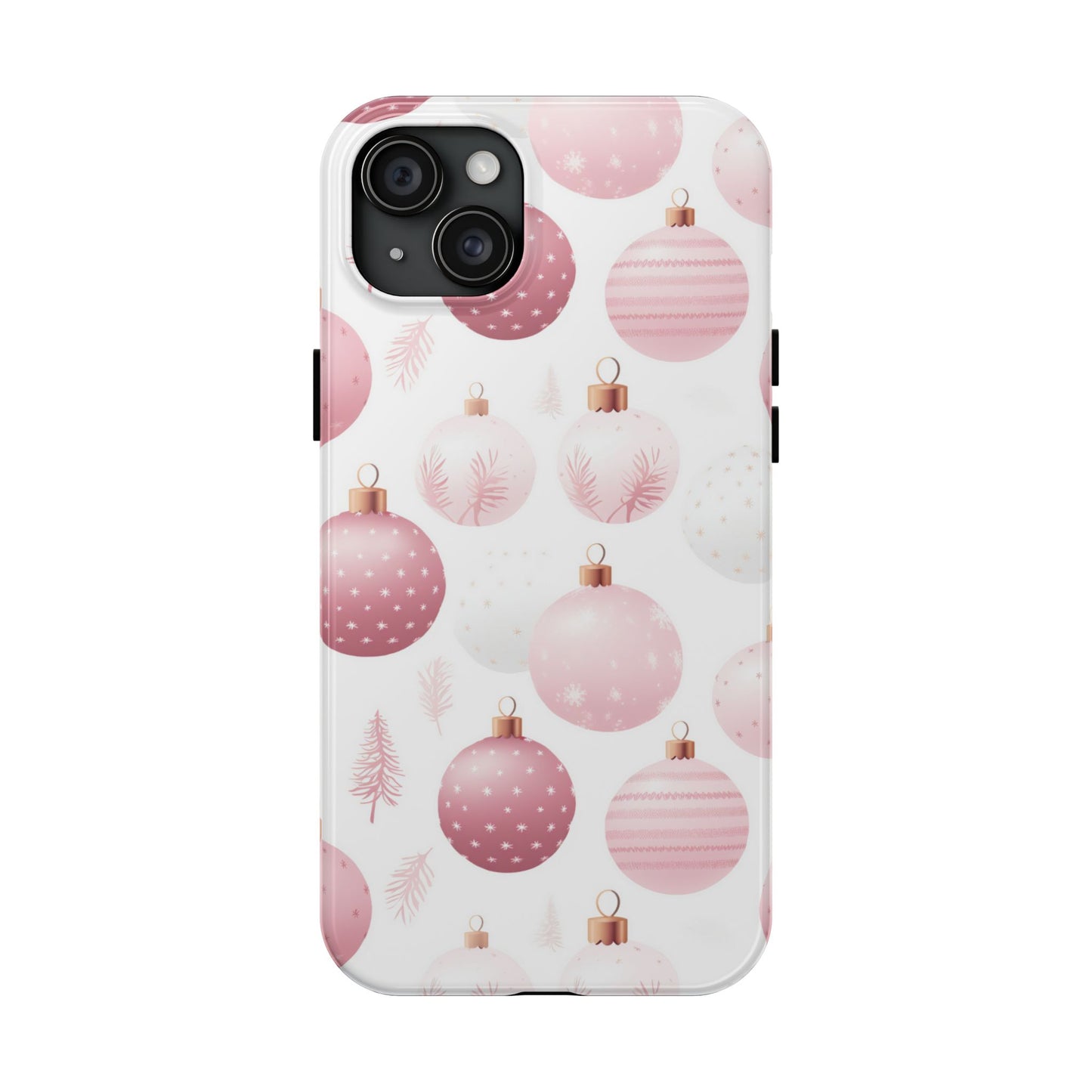 iPhone Case: Merry in Pink – Christmas Balls