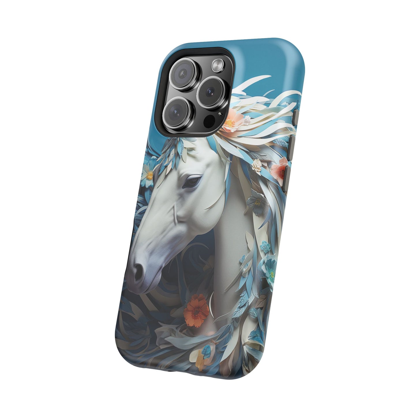 Floral Horse MagSafe iPhone Case