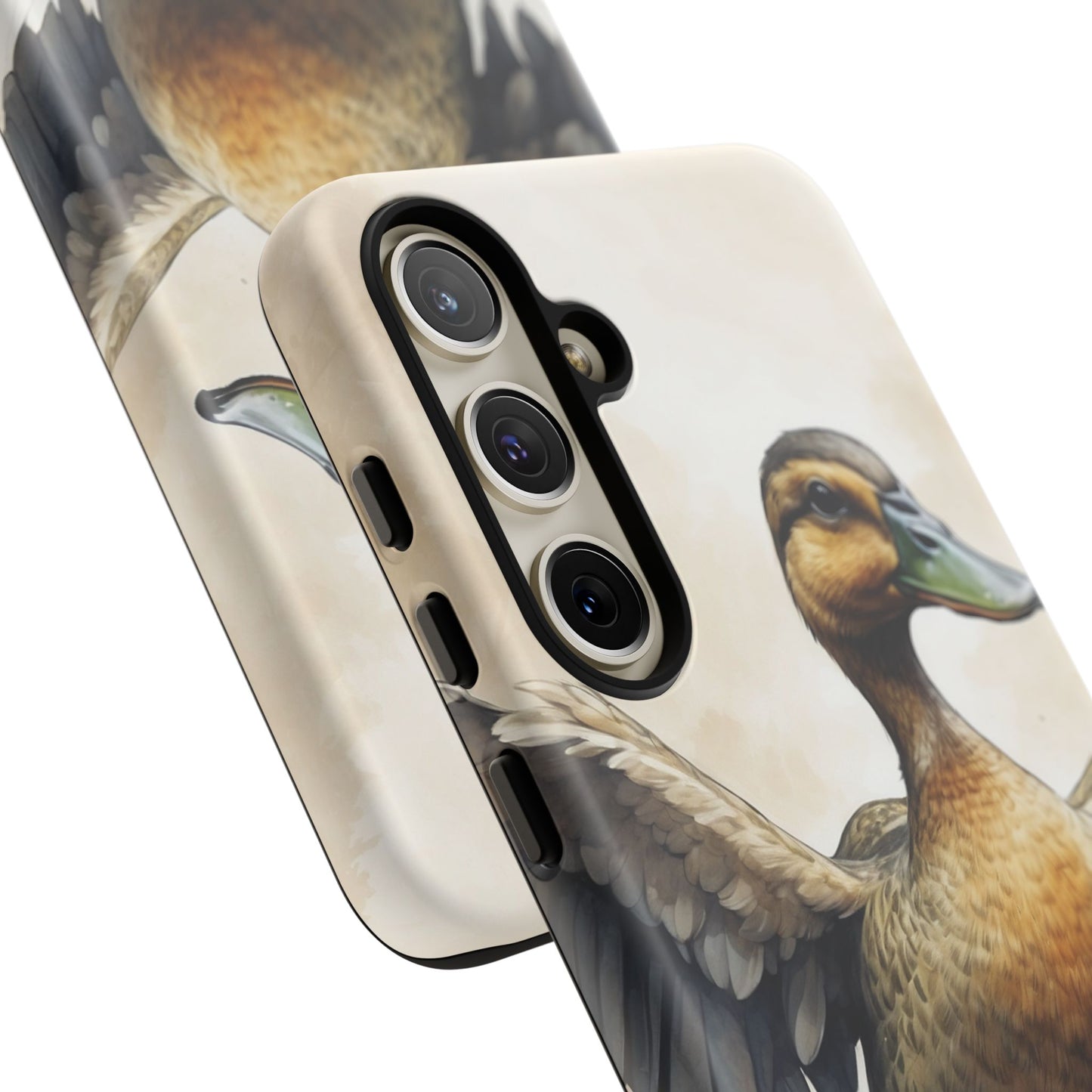 Graceful Duck in Watercolor Scene - Samsung Galaxy Case