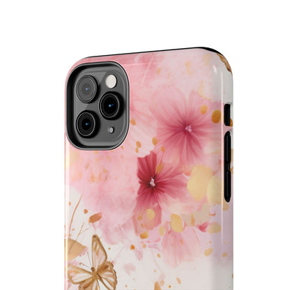 Blush Pink Floral Butterfly - iPhone Case