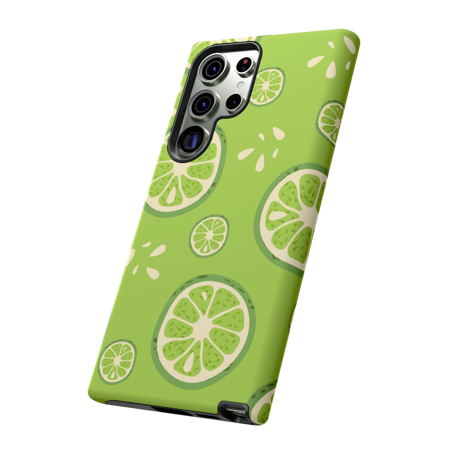 Zesty Lime Splash Tough Samsung Galaxy Case – Fresh Citrus Design, Dual-Layer Protection