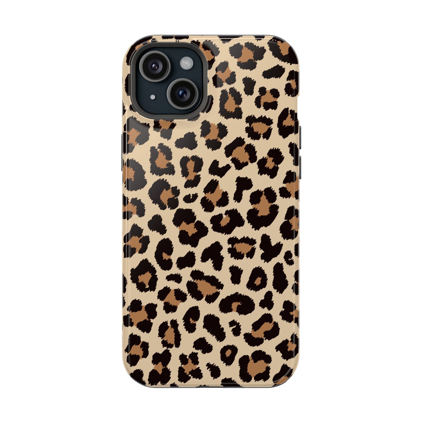 Wild Leopard Print Tough MagSafe iPhone Case – Bold Animal Pattern Design with Dual-Layer Protection