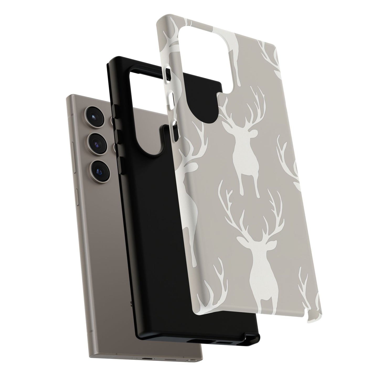 Minimalist Deer Silhouette Pattern – Samsung Galaxy Series Case