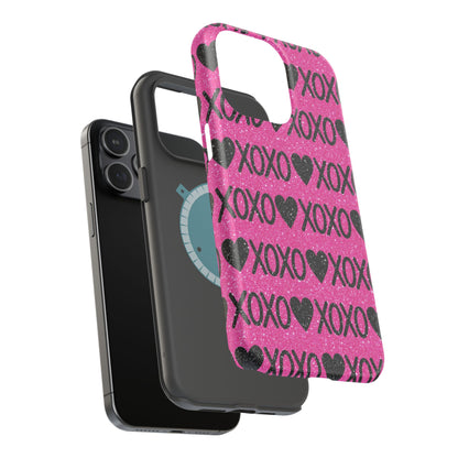 XOXO Glitter Hearts MagSafe Case