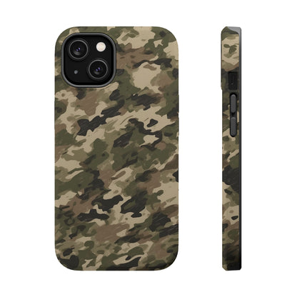 Classic Light Brown Camouflage – MagSafe iPhone Case with Rugged Elegance