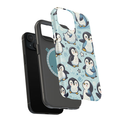 Cute Penguin Parade iPhone Case