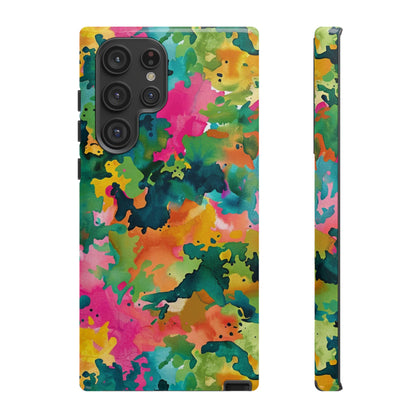 Vibrant Watercolor Splash Samsung Galaxy Case – Multicolor Abstract Artistic Design