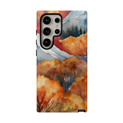 Autumn Mountain Forest Watercolor - Samsung Galaxy Case