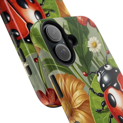 Ladybug Garden iPhone Case – Blooming Floral Art