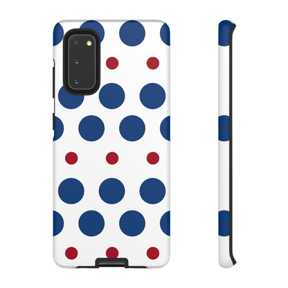 Bold Navy & Red Polka Dot Pattern – Samsung Galaxy Case