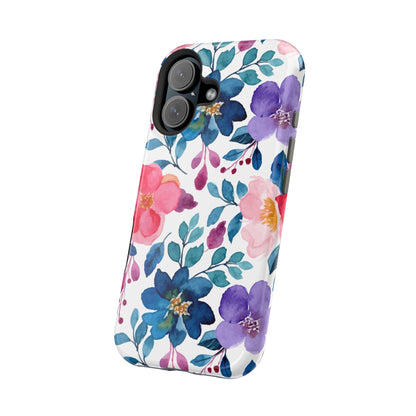 Mystic Bloom – MagSafe Case with Vibrant Watercolor Florals