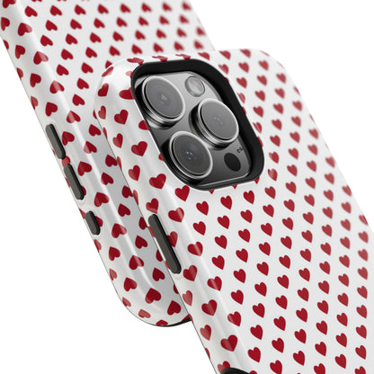 Red Hot Hearts MagSafe iPhone Case