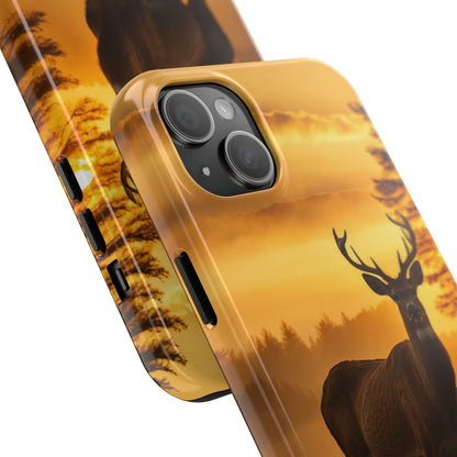 Sunset Majesty: Regal Stag – iPhone Case