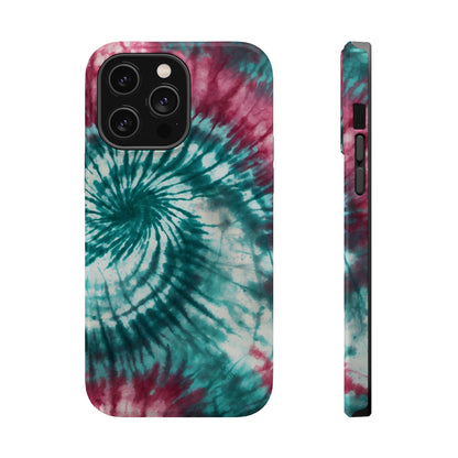 Teal and Pink Tie-Dye MagSafe Case – Stylish and Functional