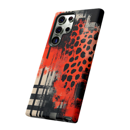 Cheetah Plaid Case – Red & Black Pattern