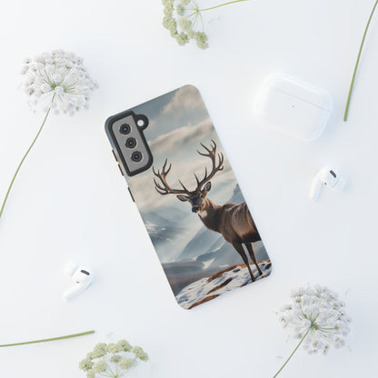 Alpine Majesty: Stag in Snow – Samsung Galaxy Case