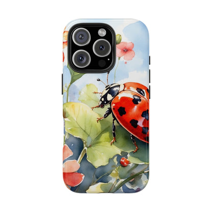 Watercolor Ladybug & Poppy Fields - iPhone Series Case