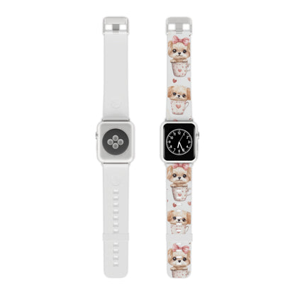 Cute Puppies in Heart Apple Watch Band