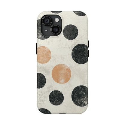 Vintage Polka Dot iPhone Case - Retro Abstract Protective Cover