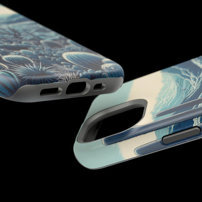 Desert Blues MagSafe Case - Serene Cactus Landscape for iPhone Series 13, 14, & 15